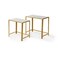 Pan Home Aldous Nest Of Tables Set Of 2 Marble - White Gold
