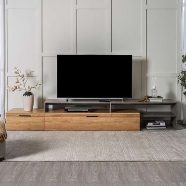 وحدة تلفزيون بان هوم سيلانجور حتى 80 بوصة - رمادي طبيعي