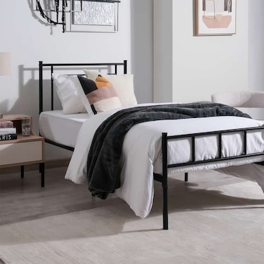 Pan Home Seon Single Bed 90X190cm - Black