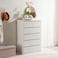 Pan Home Spring Collection Chest Of 6 Drawer - White