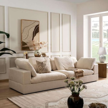 Pan Home Kramen 4 Seater Sofa - Beige