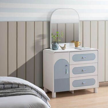 Buy Pan Home Luna Kids Dresser With Mirror - Blue Online | Carrefour UAE