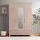 Pan Home Luna Kids 3 Door Wardrobe - Pink