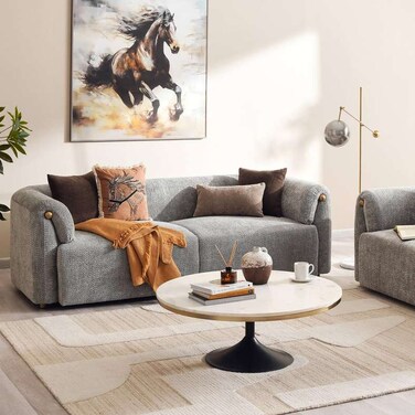 أريكة بان هوم سادوك ثلاثية المقاعد - رمادي غامق