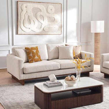 Pan Home Vandala 3 Seater Sofa - Beige