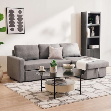 أريكة زاوية ستار بلس من بان هوم - رمادي