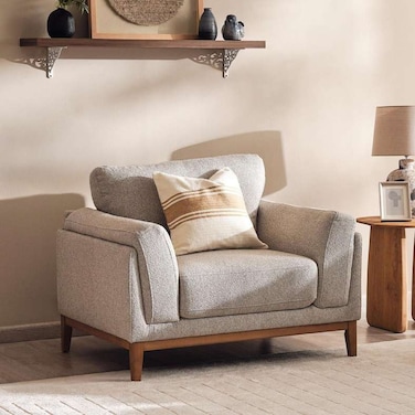 أريكة بان هوم لوكاج بمقعد واحد - رمادي فاتح