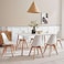 Pan Home Zektex New 1+6 Dining Set - White Natural