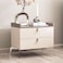 Pan Home Carmona Nightstand With 2 Drawers - Grey