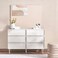 Pan Home Abbigail Dresser With Mirror - Light Grey
