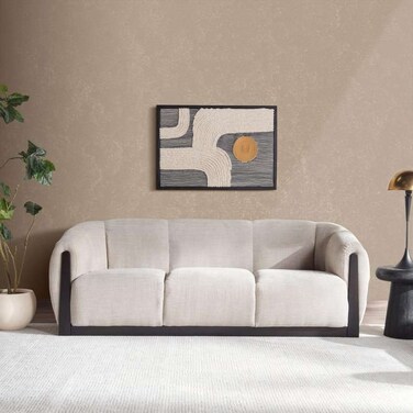 أريكة تومراج ثلاثية المقاعد من بان هوم، لون بيج