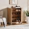 Pan Home Vika Shoe Rack 12 Pairs With 2 Door - Natural &amp; Black