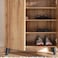 Pan Home Vika Shoe Rack 12 Pairs With 2 Door - Natural &amp; Black