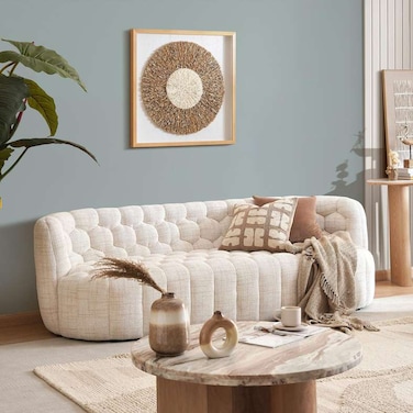 Pan Home Krom 4 Seater Sofa - White