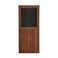 Pan Home Bestah Entertainment Unit Low Storage Combination With Glass Doors + LED Light - Walnut