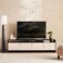 Pan Home Dilin TV Unit Upto 80 Inches Solid Wood - White &amp; Brown