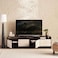 Pan Home Dilin TV Unit Upto 80 Inches Solid Wood - White &amp; Brown