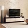 Pan Home Dilin TV Unit Upto 80 Inches Solid Wood - White &amp; Brown
