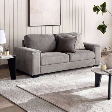 Pan Home Swindell 3 Seater Sofa - Light Grey