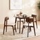 Pan Home Zion 1+4 Dining Set Solid Wood - Brown Grey