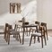Pan Home Zion 1+6 Dining Set Solid Wood - Brown Grey