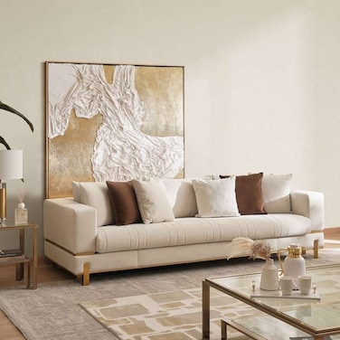 أريكة بان هوم بريسوم رباعية المقاعد - بيج