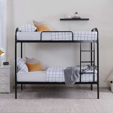 سرير بطابقين للأطفال من بان هوم أمالفي، 90×190 سم - أسود