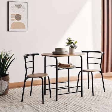 طقم طعام بان هوم إيفيرلي 1+2 - أسود طبيعي