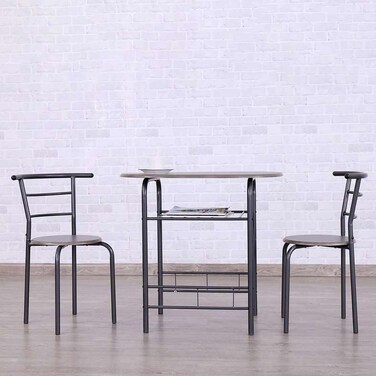 Pan Home Vivacity 1+2 Dining Set - Grey