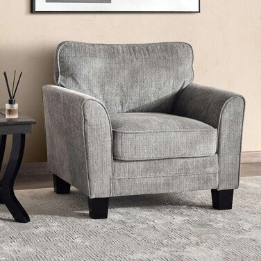 أريكة بان هوم رايز أب بمقعد واحد - رمادي