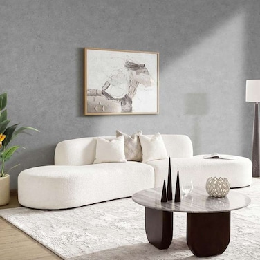 أريكة بان هوم رانديير رباعية المقاعد - كريمي