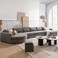 Pan Home Reem Armless Modular Sofa - Grey