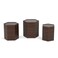مجموعة طاولات جانبية دائرية من بان هوم إبيديا، مكونة من 3 قطع - بني