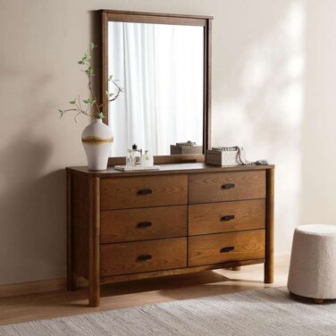 خزانة ملابس ستافورد من بان هوم مع مرآة - بني