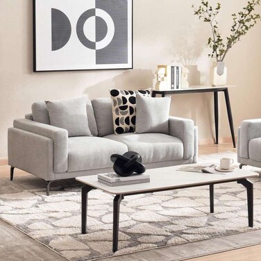 Pan Home Hanaa 2 Seater Sofa - Light Grey