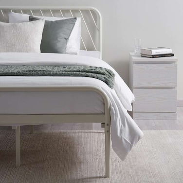 Pan Home Lunar Single Bed 120X190cm - White