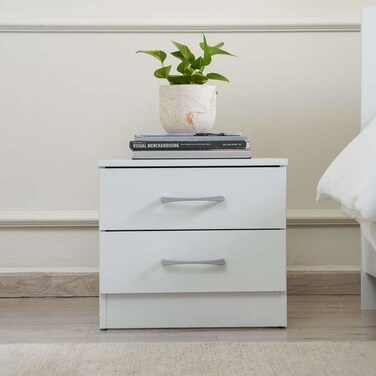 Pan Home Arlin Nightstand With 2 Drawer - White