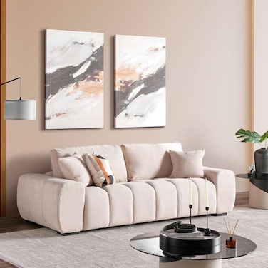 أريكة بان هوم ناكرو رباعية المقاعد - بيج