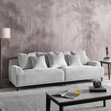 Pan Home Danvor 4 Seater Sofa - Off White