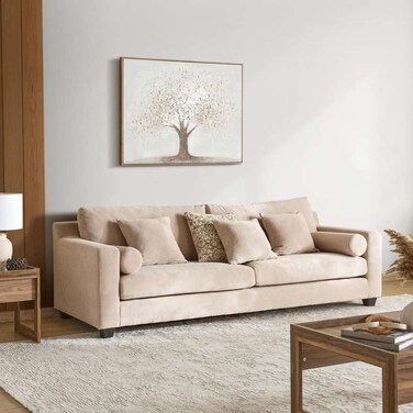 Pan Home Dronno 3 Seater Sofa - Beige