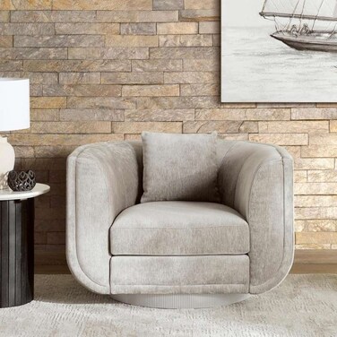 Pan Home Fronto Single Seater Seater Sofa - Light Grey