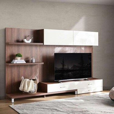 وحدة بان هوم بيلينجهام الترفيهية حتى 75 بوصة - لون الجوز