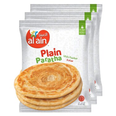 Al Ain Plain Paratha, 400g Pack of 3
