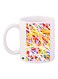 Printed Coffee Mug White/Yellow/Pink 11ounce