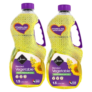 Jenan Blended Vegetable Oil, 1.5L Pack of 2
