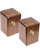 Young Wolf Pair of Deluxe Walnut Storage Box Organizers with Mirror for Jewelry Necklace Earrings Bracelets and Ring