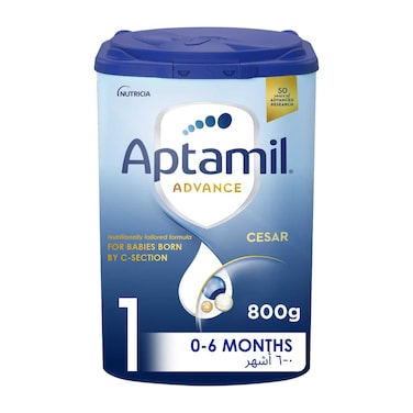 Aptamil Advance Cesar 1 Infant Formula Milk From 0-6 Months, For C-Section Born Babies, Easy To Use Pack, 800g