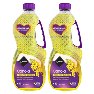 Jenan Canola Oil, 1.5L Pack of 2