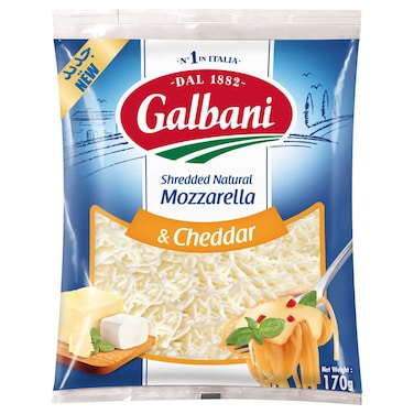 Galbani Shredded Mozzarella and Cheddar, 170g