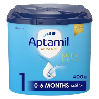 Aptamil Advance 1 Infant Formula Milk From 0-6 Months, Easy To Use Pack, 400g